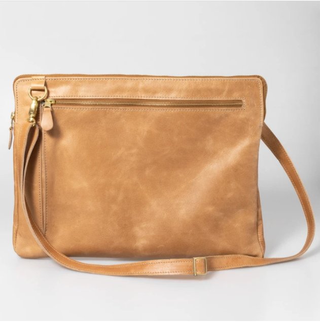 15" Goldie Leather Laptop Sling Bag (view all options) - Liley and Luca