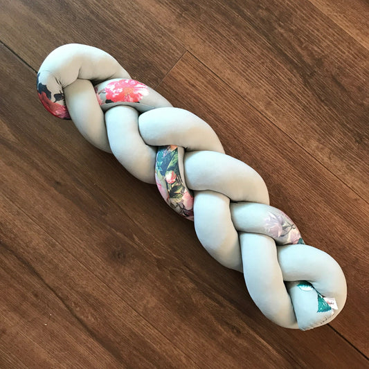 3 Strand Floral Braided Cot Bumper (View all colours and sizes) - Liley and Luca