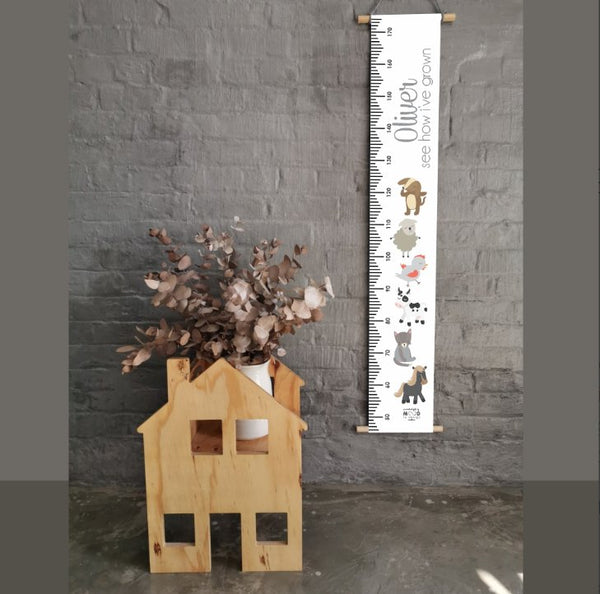 Farm Animals Personalised Growth Chart - Liley and Luca