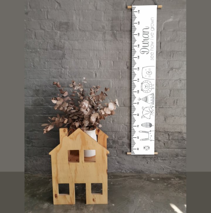 Grey Tribal Personalised Growth Chart - Liley and Luca