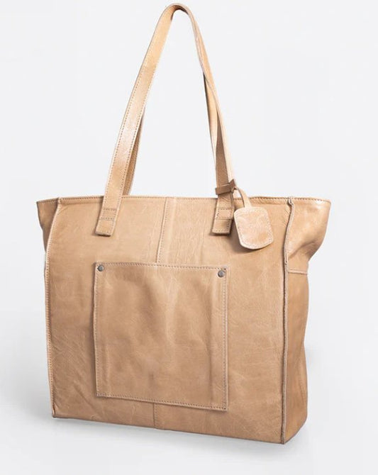 Hardened Leather Tote Zipper Handbag (view all options) - Liley and Luca