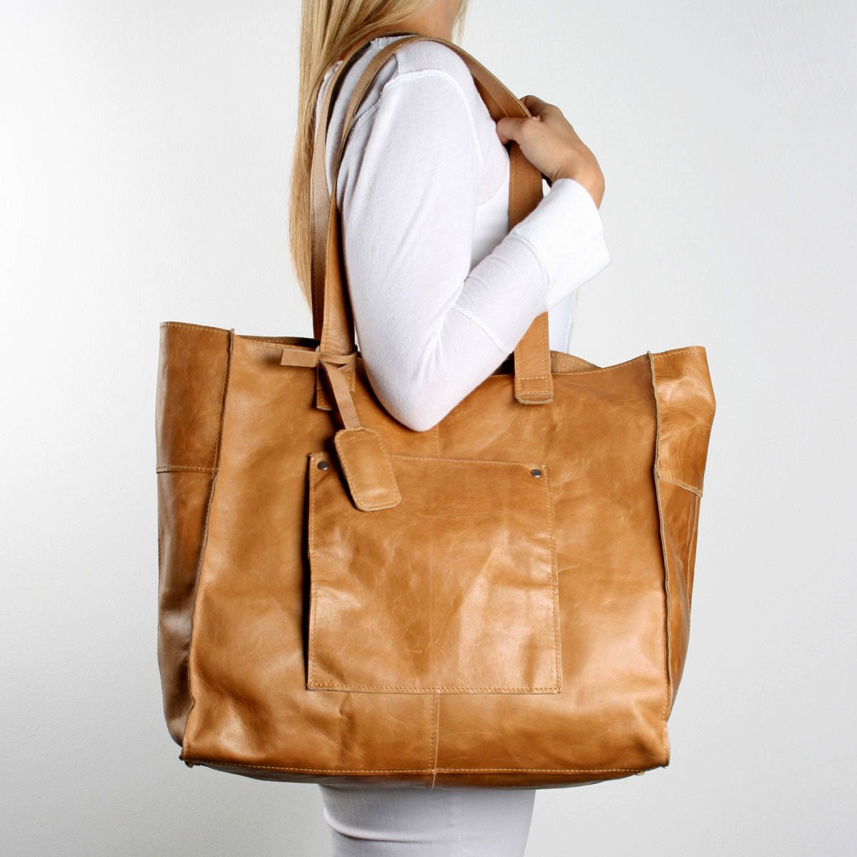 Leather Tote Zipper Handbag (view all options) - Liley and Luca