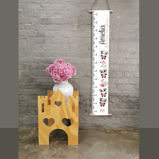 Panda Blossom Personalised Growth Chart - Liley and Luca