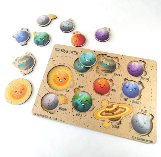 Solar System Posting Puzzle - English & Afrikaans - Liley and Luca