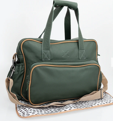 Leather nappy bag and changing mat (view all options)