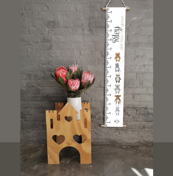 Cute critters Personalised Growth Chart