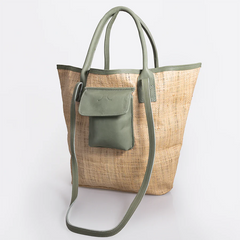 Maia Weave & Leather Bag