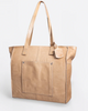 Hardened Leather Tote Zipper Handbag (view all options)