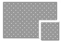 White Nordic cross on grey (12 tiles)