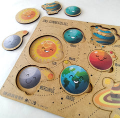Solar System Posting Puzzle - English & Afrikaans